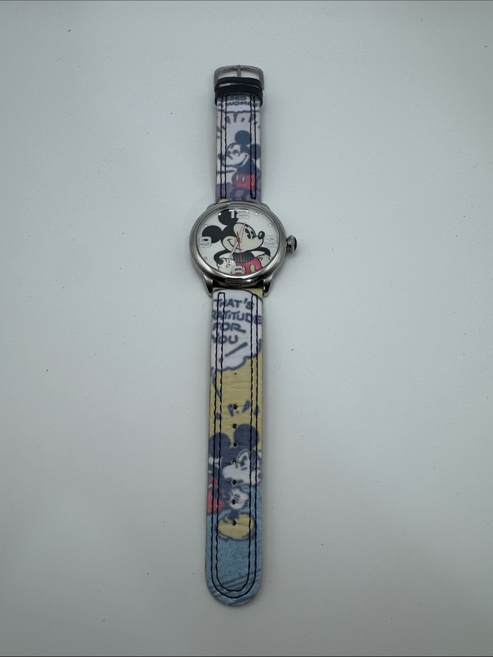Disney Mickey Mouse Comics Cartoon Watch Large Case Needs Battery